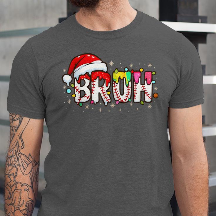 Santa Bruh Baseball Christmas Xmas Meme Pajamas Family Unisex Jersey T-Shirt