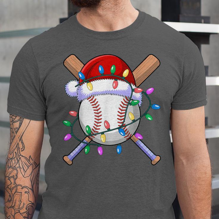 Santa Sports Christmas Baseball Player Unisex Jersey T-Shirt