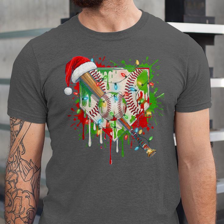 Santa Sports Ice Baseball Christmas Xmas Pajama Kid Men Boys Unisex Jersey T-Shirt Santa Sports Ice Baseball Christmas Xmas Pajama Kid Men Boys Unisex Jersey T-Shirt