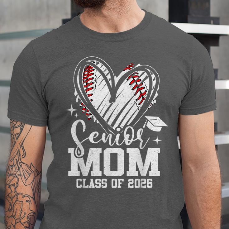 Senior Mom Class Of 2026 Baseball Graduation Heart Unisex Jersey T-Shirt