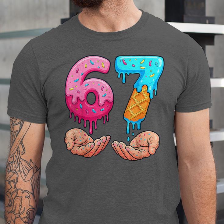 Six Seven 6-7 Baseball Ice Cream Drip 67 Meme Hands Unisex Jersey T-Shirt