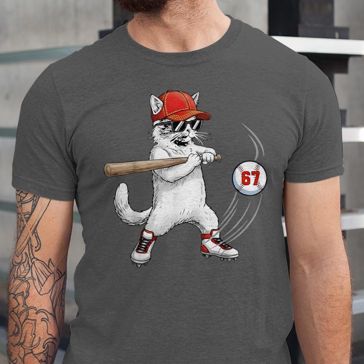 Six Seven 67 Baseball Cat Birthday Men Kids Boys Unisex Jersey T-Shirt Six Seven 67 Baseball Cat Birthday Men Kids Boys Unisex Jersey T-Shirt