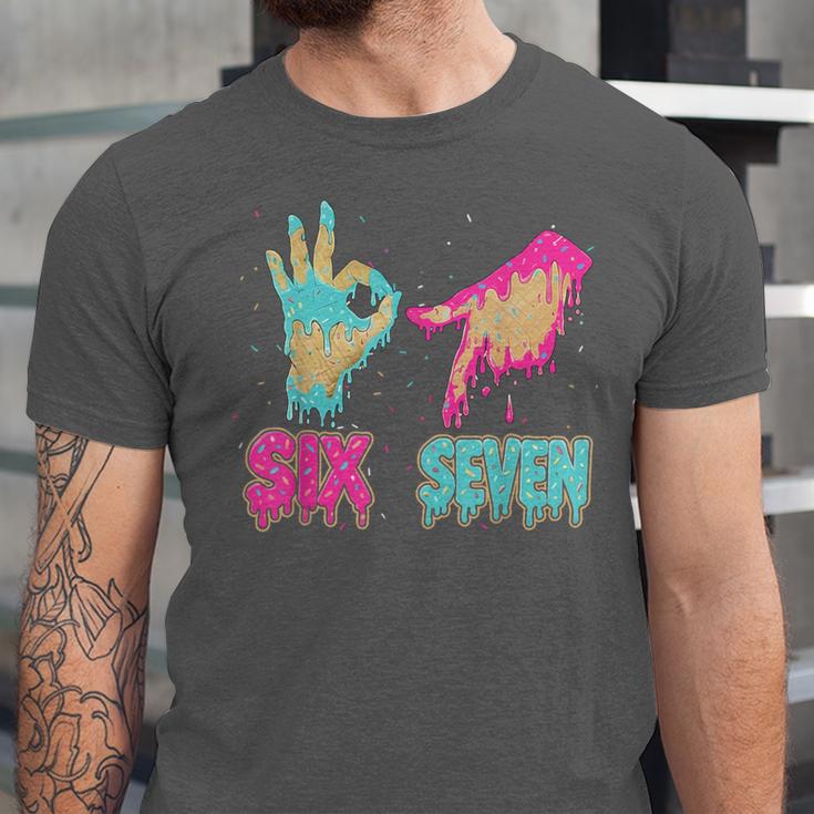 Six Seven 67 Meme Ice Cream Drip Baseball For Boy Kids Unisex Jersey T-Shirt