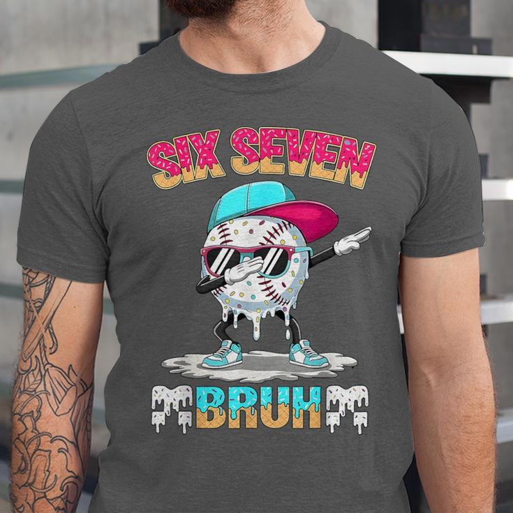 Six Seven 67 Meme Ice Cream Drip Baseball Dabbing Boy Kids Unisex Jersey T-Shirt