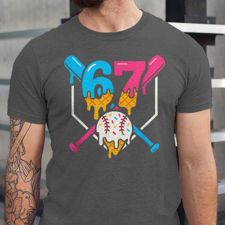 Six Seven Baseball Ice Cream Drip Cool 67 Gen Alpha Slang Unisex Jersey T-Shirt Six Seven Baseball Ice Cream Drip Cool 67 Gen Alpha Slang Unisex Jersey T-Shirt