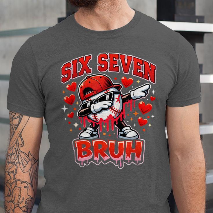 Six Seven Bruh Baseball Cool Valentine’s Day Teens Boys Unisex Jersey T-Shirt
