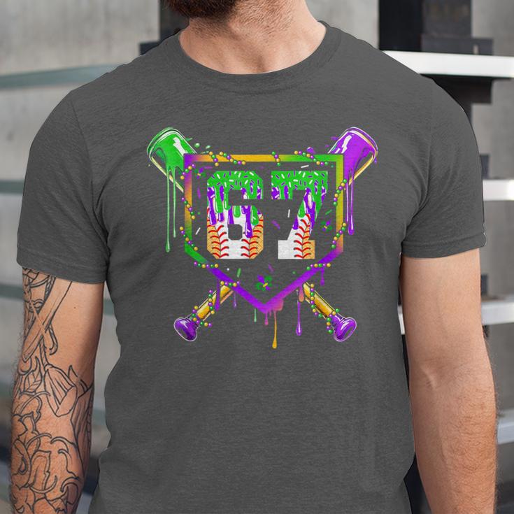 Six Seven Mardi Gras Baseball Sports Party Unisex Jersey T-Shirt Six Seven Mardi Gras Baseball Sports Party Unisex Jersey T-Shirt