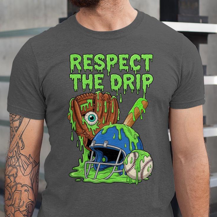 Spooky Zombie Respect The Drip Baseball Halloween Unisex Jersey T-Shirt Spooky Zombie Respect The Drip Baseball Halloween Unisex Jersey T-Shirt