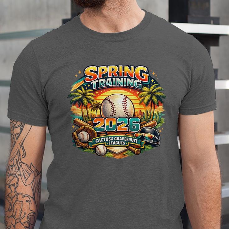 Spring Training 2026 Retro Baseball Palm Cactus Unisex Jersey T-Shirt