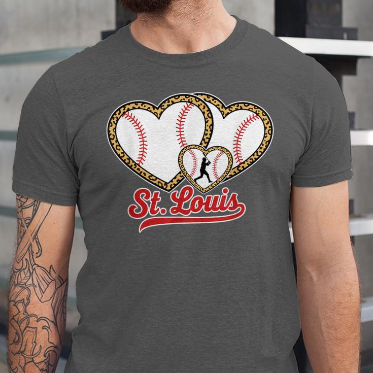 St Louis Leopard Heart Baseball Batter Boys Fan Unisex Jersey T-Shirt St Louis Leopard Heart Baseball Batter Boys Fan Unisex Jersey T-Shirt
