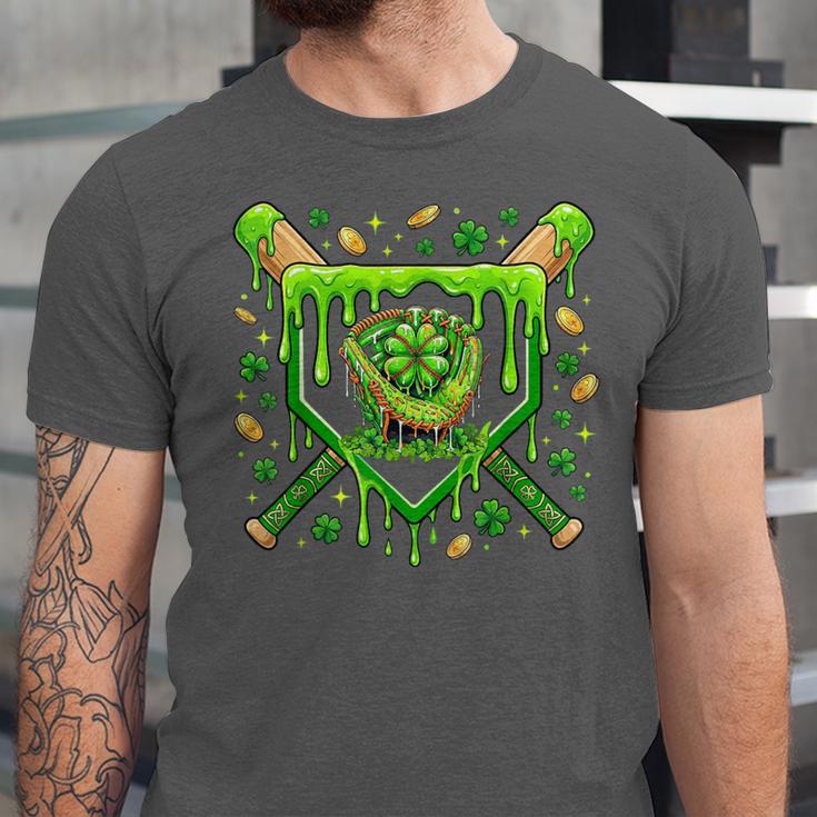 St Patricks Day Baseball Ice Cream Shamrock Baseball Player Unisex Jersey T-Shirt St Patricks Day Baseball Ice Cream Shamrock Baseball Player Unisex Jersey T-Shirt