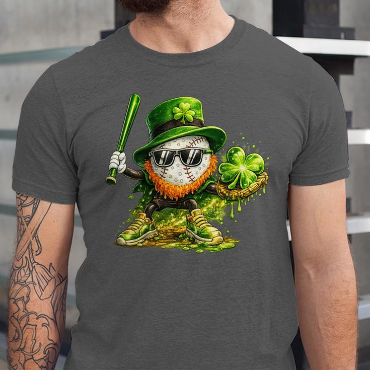 St Patrick’s Day Baseball Shamrock Player Unisex Jersey T-Shirt