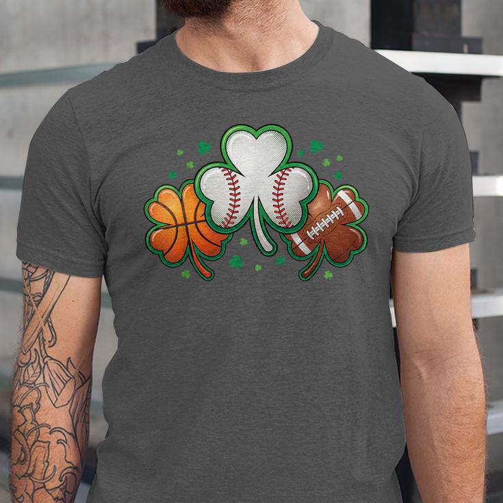St Patricks Day Shamrock Sports Baseball Basketball Football Unisex Jersey T-Shirt St Patricks Day Shamrock Sports Baseball Basketball Football Unisex Jersey T-Shirt