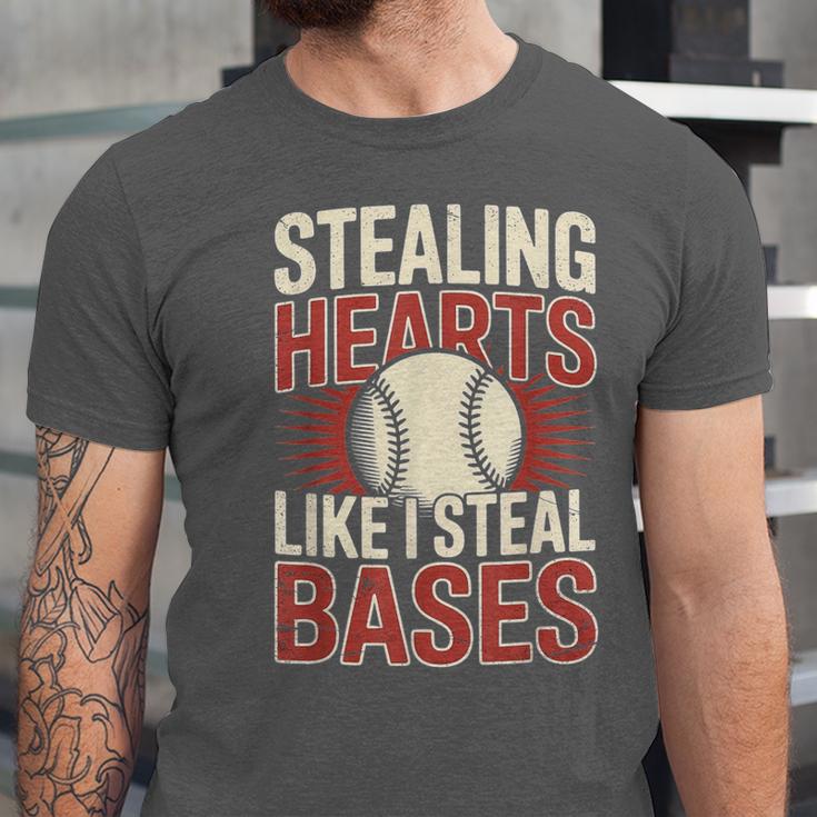 Stealing Hearts Like I Steal Bases Baseball Valentine Retro Unisex Jersey T-Shirt Stealing Hearts Like I Steal Bases Baseball Valentine Retro Unisex Jersey T-Shirt