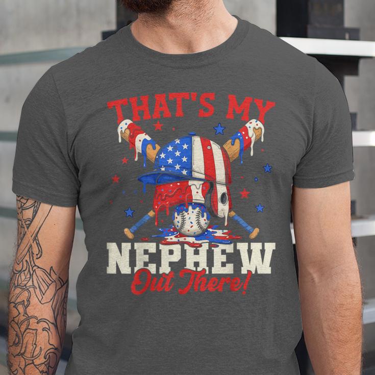 That's My Nephew Out There Baseball Cream Drip Crossed Bat Unisex Jersey T-Shirt