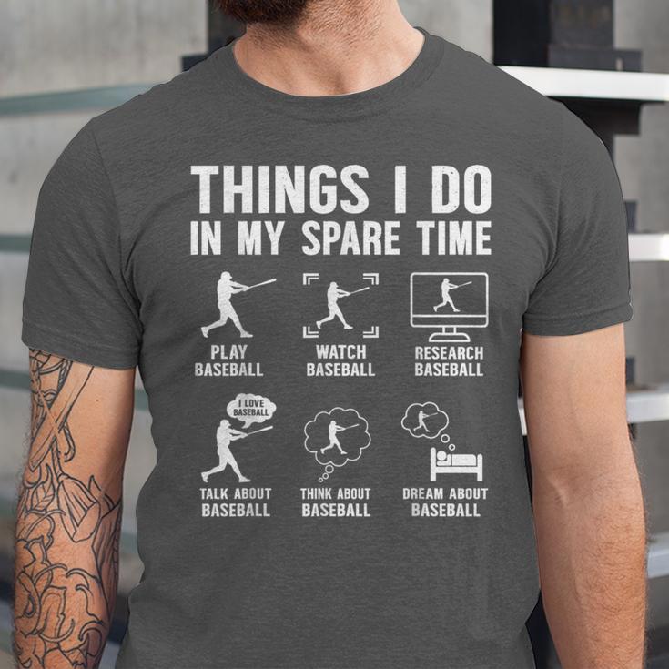 Things I Do In My Spare Time Baseball Lovers Kids Boys Unisex Jersey T-Shirt Things I Do In My Spare Time Baseball Lovers Kids Boys Unisex Jersey T-Shirt