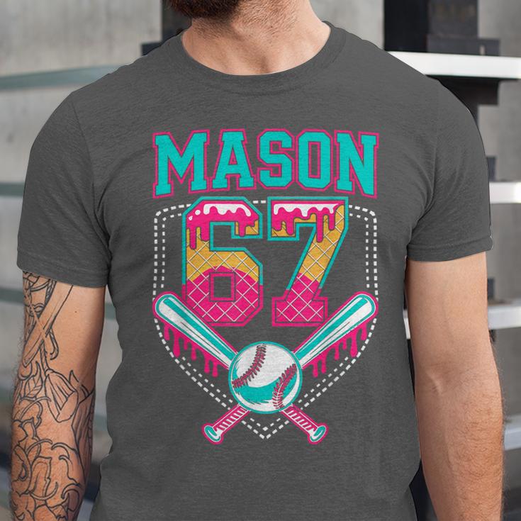 Trendy Mason 67 Mem Ice Cream Drip Baseball Birthday Costume Unisex Jersey T-Shirt