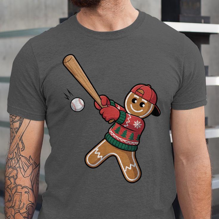 Ugly Christmas Sweater Gingerbread Baseball Toddler Kids Unisex Jersey T-Shirt