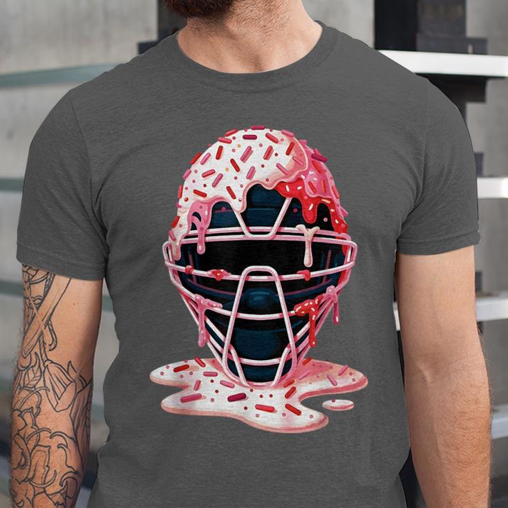 Valentine Baseball Catcher Mask Ice Cream Drip Tee For Boys Unisex Jersey T-Shirt Valentine Baseball Catcher Mask Ice Cream Drip Tee For Boys Unisex Jersey T-Shirt