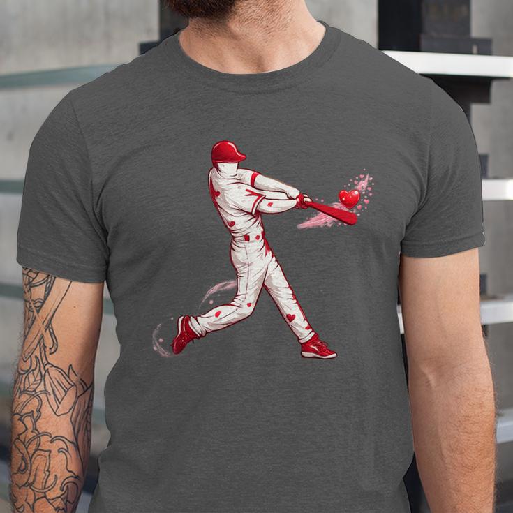 Valentines Day Baseball Batter Silhouette Heart For Men Boys Unisex Jersey T-Shirt Valentines Day Baseball Batter Silhouette Heart For Men Boys Unisex Jersey T-Shirt