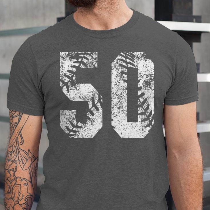 Vintage Baseball Number 50 Jersey Player Uniform Unisex Jersey T-Shirt Vintage Baseball Number 50 Jersey Player Uniform Unisex Jersey T-Shirt