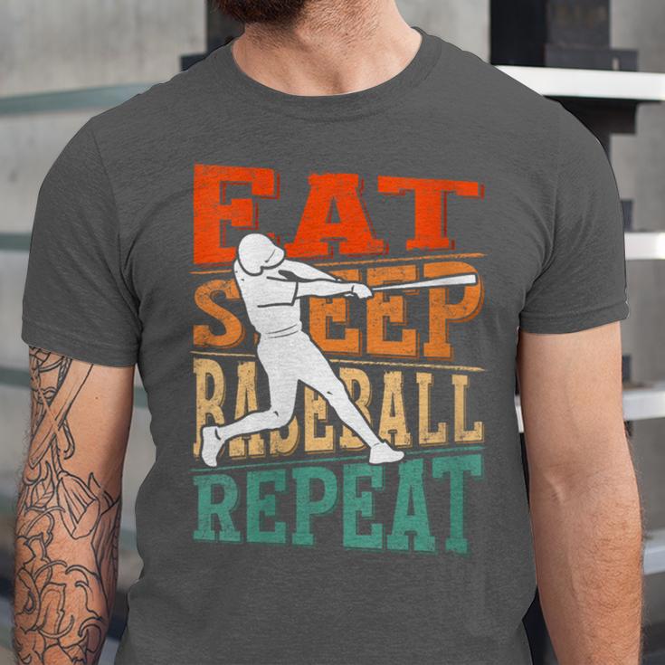Women's Eat Sleep Baseball Repeat Vintage Player Sport Lover Retro Unisex Jersey T-Shirt Women's Eat Sleep Baseball Repeat Vintage Player Sport Lover Retro Unisex Jersey T-Shirt