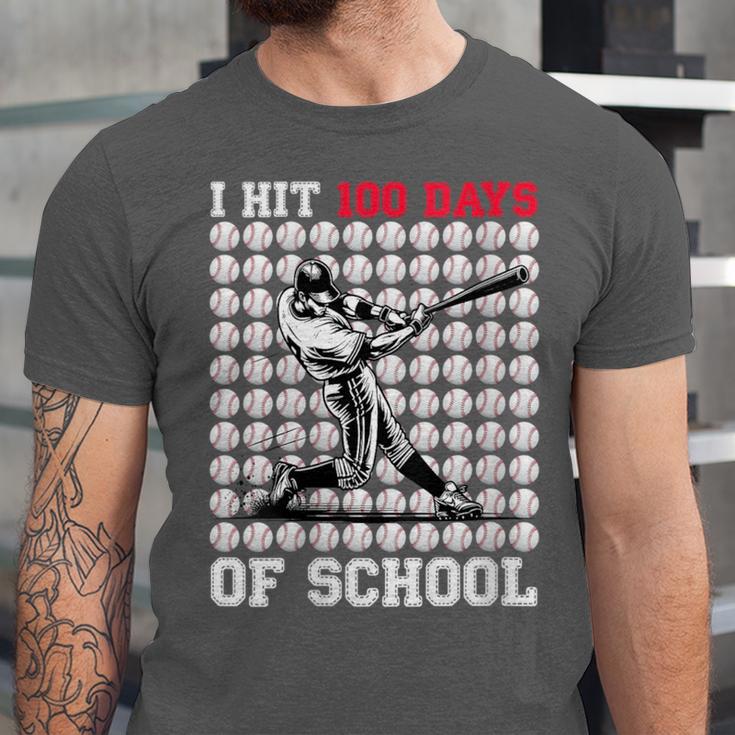 Women's I Hit 100 Days Of School Baseball 100th Day Boys Kids Unisex Jersey T-Shirt Women's I Hit 100 Days Of School Baseball 100th Day Boys Kids Unisex Jersey T-Shirt