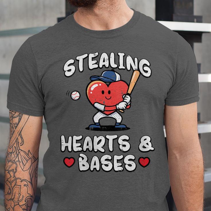 Women's Valentines Day Baseball Stealing Hearts Bases Boys Kids Men Unisex Jersey T-Shirt Women's Valentines Day Baseball Stealing Hearts Bases Boys Kids Men Unisex Jersey T-Shirt