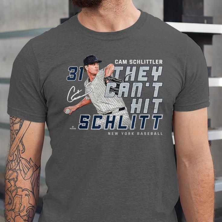 They Can't Hit Schlitt Cam Schlittler New York Baseball MLBP Unisex Jersey T-Shirt