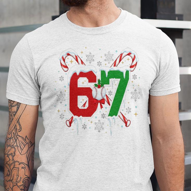 67 Baseball Christmas Candy Cane Snowflake Holiday Sports Unisex Jersey T-Shirt 67 Baseball Christmas Candy Cane Snowflake Holiday Sports Unisex Jersey T-Shirt
