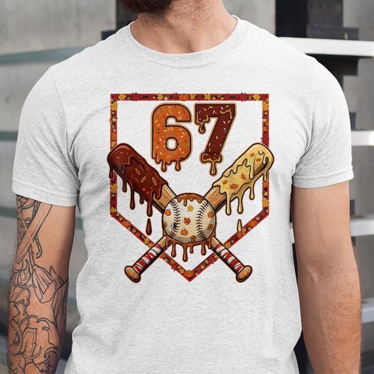 67 Baseball Drip Thanksgiving Six Seven Boys Teens Kids Unisex Jersey T-Shirt