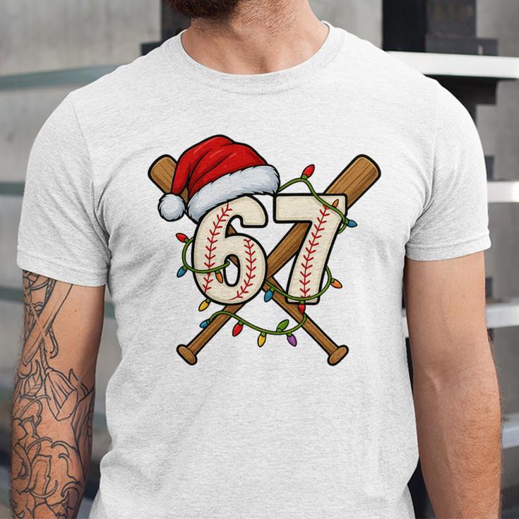 67 Baseball Xmas Lights Santa Hat Holiday Unisex Jersey T-Shirt 67 Baseball Xmas Lights Santa Hat Holiday Unisex Jersey T-Shirt