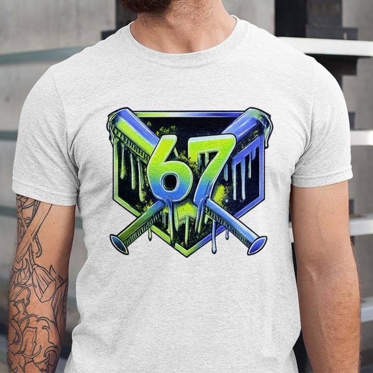 Awesome 67 Baseball Drip Effect Baseball 6-7 Meme Graphic Premium Tri-Blend Unisex Jersey T-Shirt Awesome 67 Baseball Drip Effect Baseball 6-7 Meme Graphic Premium Tri-Blend Unisex Jersey T-Shirt