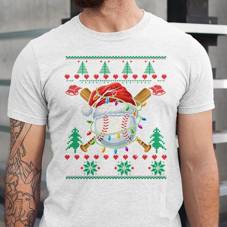 Baseball Christmas Ugly Sweater Santa Sport Men Kids Unisex Jersey T-Shirt Baseball Christmas Ugly Sweater Santa Sport Men Kids Unisex Jersey T-Shirt