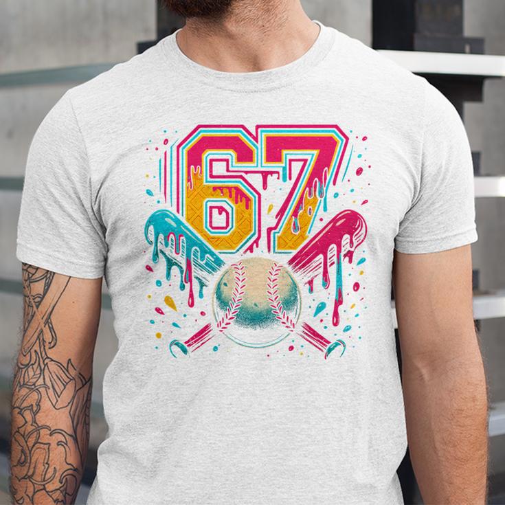 Baseball Drip 6 7 Number 67 Six Seven Meme Boys Kids Unisex Jersey T-Shirt Baseball Drip 6 7 Number 67 Six Seven Meme Boys Kids Unisex Jersey T-Shirt