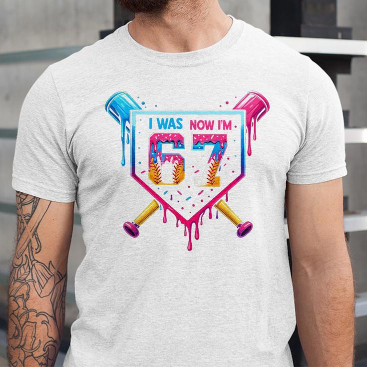 Baseball Drip I Was 6 Now I'm 7 67 Meme 7th Birthday Unisex Jersey T-Shirt Baseball Drip I Was 6 Now I'm 7 67 Meme 7th Birthday Unisex Jersey T-Shirt