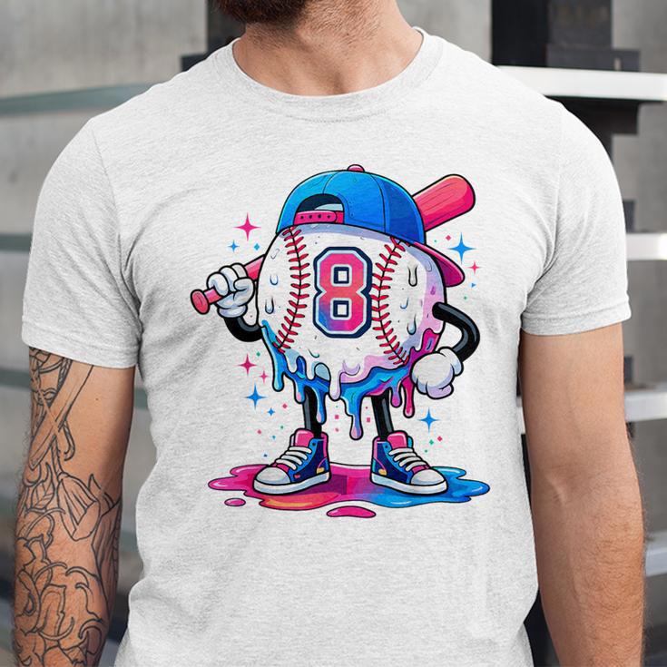 Baseball Drip 8th 8 Year Old Birthday Boys Pitcher Player Unisex Jersey T-Shirt Baseball Drip 8th 8 Year Old Birthday Boys Pitcher Player Unisex Jersey T-Shirt