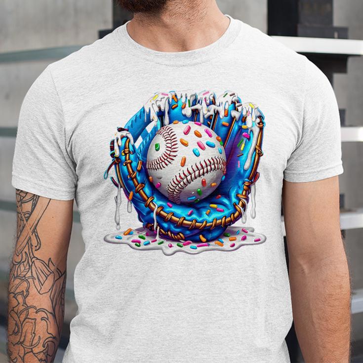Baseball Drip For Boys Ice Cream Drip Youth Baseball Boys Premium Tri-Blend Unisex Jersey T-Shirt