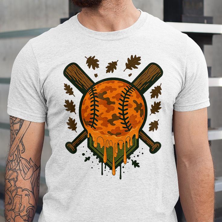 Baseball Drip Ice Cream Dripping Blaze Hunter Orange Camo Unisex Jersey T-Shirt