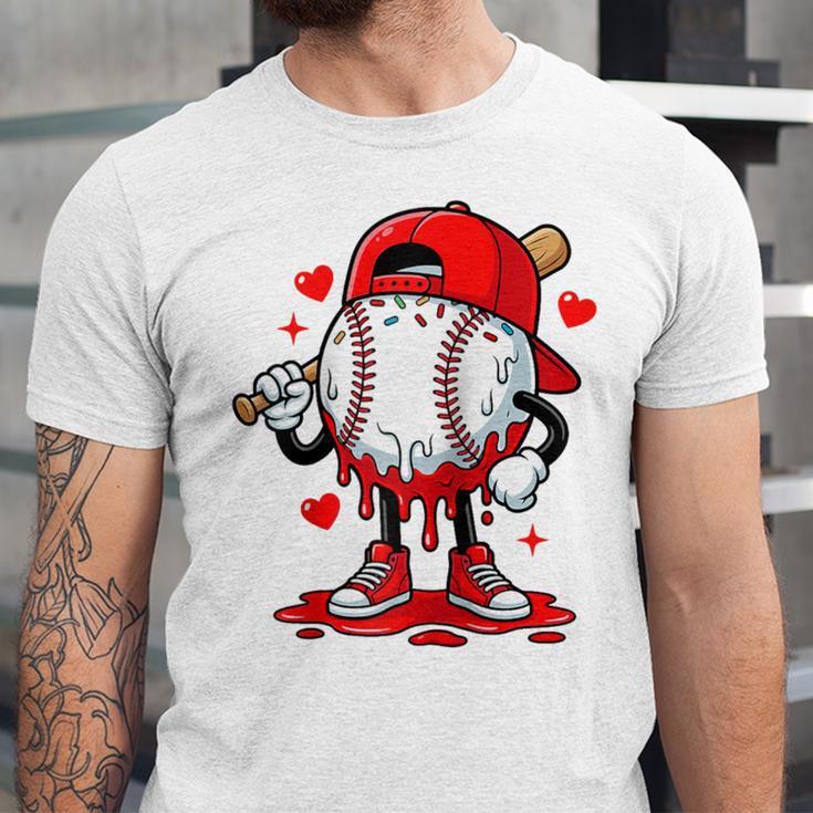 Baseball Drip Icecream Apparel Youth Boy Valentine Raglan Baseball Tee Unisex Jersey T-Shirt