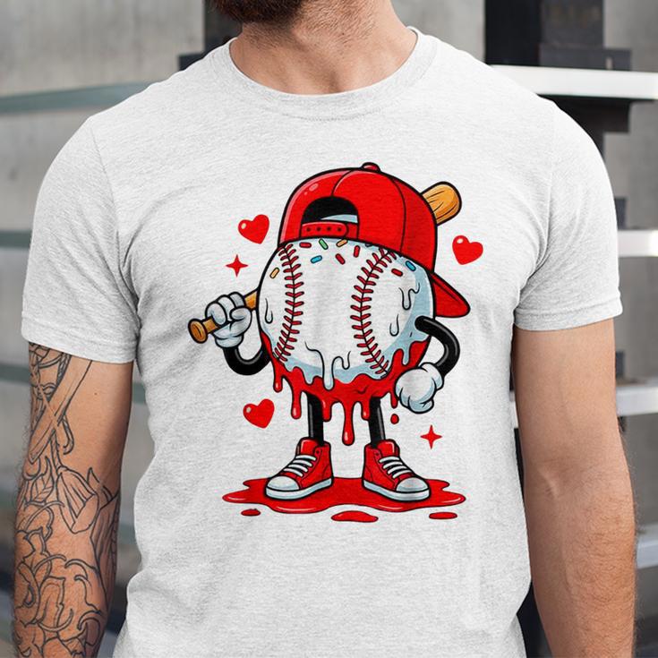 Baseball Drip Valentines Unisex Jersey T-Shirt
