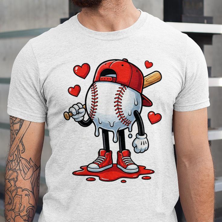Baseball Ice Cream Drip Valentines Day Sports For Kids Boys Unisex Jersey T-Shirt Baseball Ice Cream Drip Valentines Day Sports For Kids Boys Unisex Jersey T-Shirt