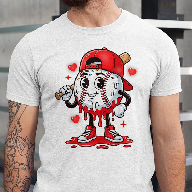 Baseball Ice Cream Valentine Dripping Game Day Men Boys Kids Unisex Jersey T-Shirt Baseball Ice Cream Valentine Dripping Game Day Men Boys Kids Unisex Jersey T-Shirt
