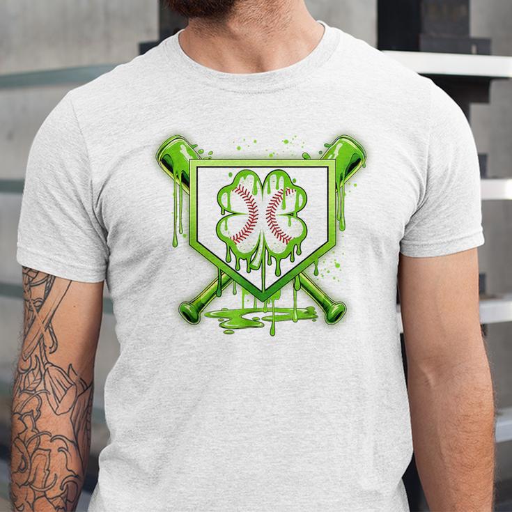 Baseball Icecream St Patrick's Day Lucky Charm Shamrock Drip Unisex Jersey T-Shirt Baseball Icecream St Patrick's Day Lucky Charm Shamrock Drip Unisex Jersey T-Shirt
