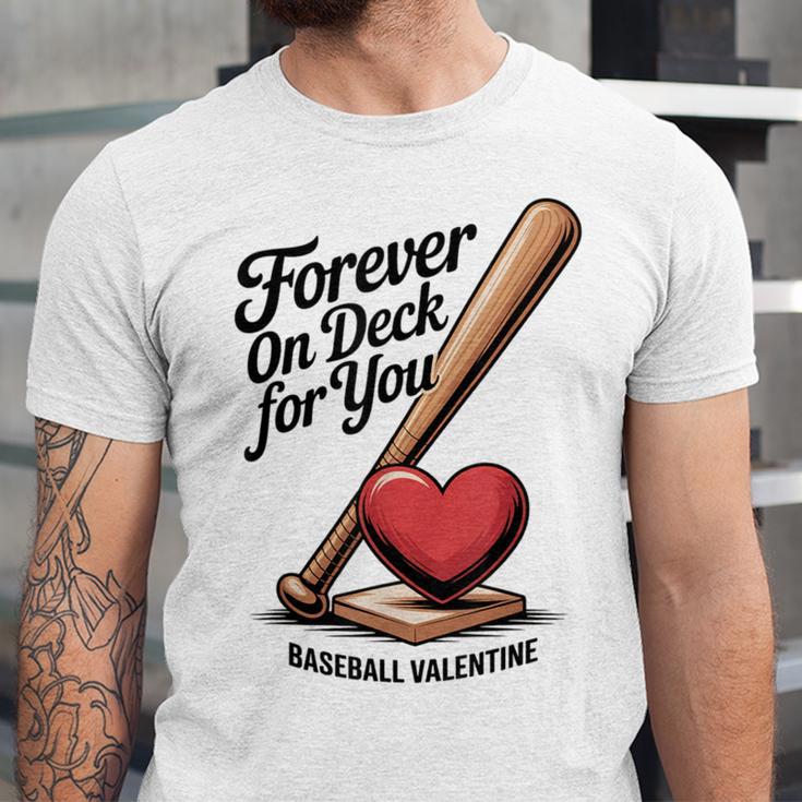 Baseball Valentine Forever On Deck For You Tee Unisex Jersey T-Shirt Baseball Valentine Forever On Deck For You Tee Unisex Jersey T-Shirt