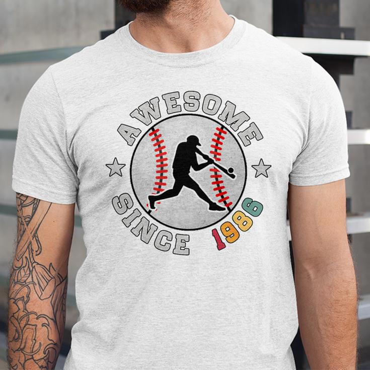 Birthday Baseball Lover 40 Years Old Awesome Since 1986 Premium Tri-Blend Unisex Jersey T-Shirt Birthday Baseball Lover 40 Years Old Awesome Since 1986 Premium Tri-Blend Unisex Jersey T-Shirt