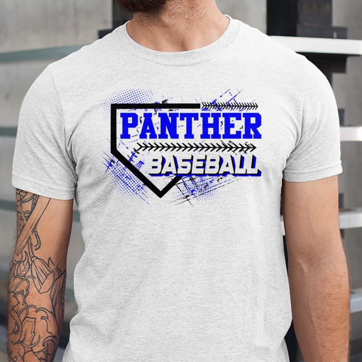Blue Panther Baseball Home Plate Game Day Mascot Panther Unisex Jersey T-Shirt