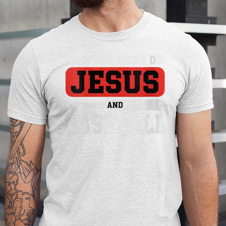This Boy Runs On Jesus And Baseball Christian Baseball Unisex Jersey T-Shirt This Boy Runs On Jesus And Baseball Christian Baseball Unisex Jersey T-Shirt