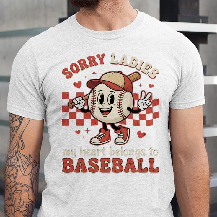 Boys & Women Men Baseball Valentine With Hearts Sporty Love Unisex Jersey T-Shirt