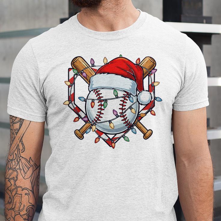 Christmas Baseball Santa Hat For Baseball Players Fans Unisex Jersey T-Shirt Christmas Baseball Santa Hat For Baseball Players Fans Unisex Jersey T-Shirt